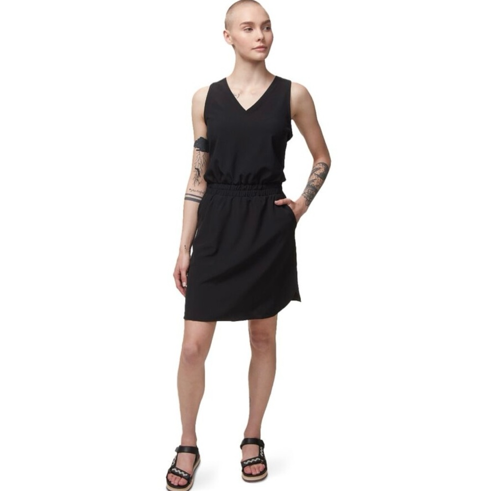 KAVU Ensenada Dress, Black - Size Small Stretch Travel Quick Dry Lightweight